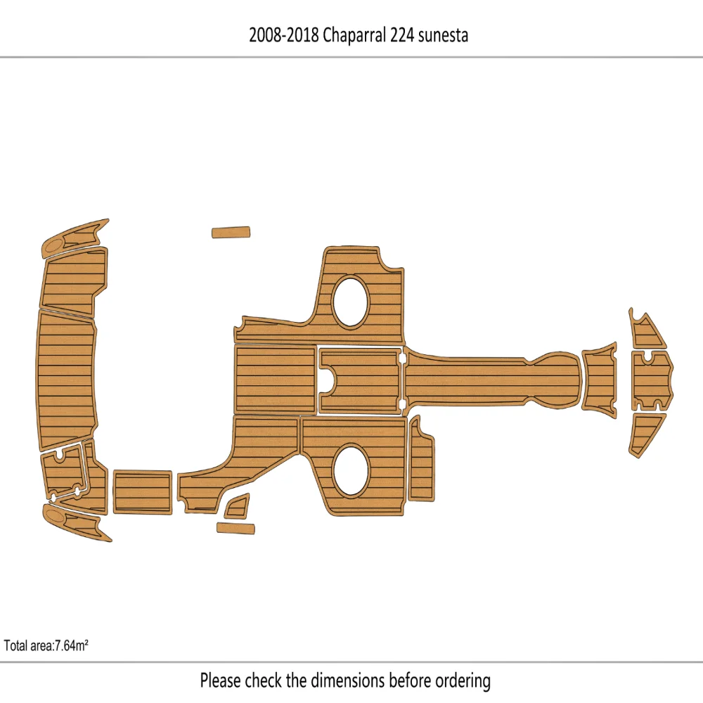 

2008-2018 Chaparral 224 sunesta cockpit & Swim Platform 1/4" 6mm EVA floor SeaDek MarineMat Gatorstep Style Self Adhesive