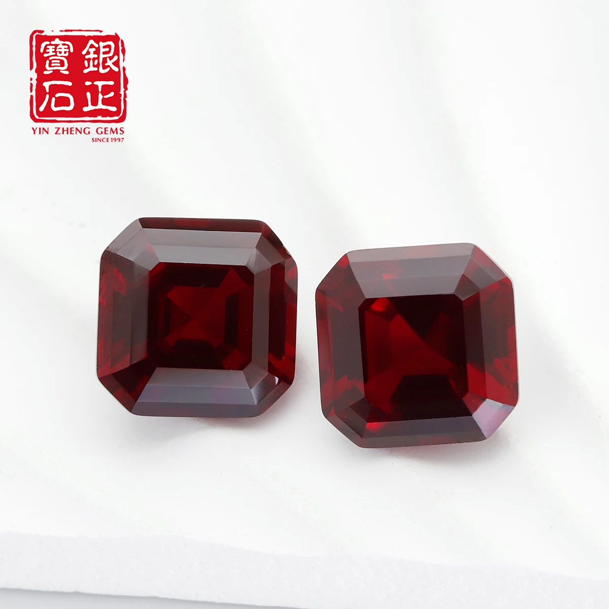 Top Mozambique Ruby Flame Melted Asscher Cut Deep Ruby With AGL Certifacate For Jewelry Making Cultivate Ruby  Loose  Gemstones