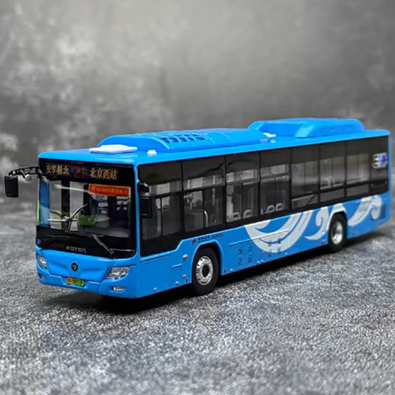 مقياس 1:64 فوتون أوهوي طاقة جديدة بكين حافلة سبيكة نموذج سيارة الكبار الصبي لعبة المقتنيات الهدايا الحلي النهائية الثابتة #1