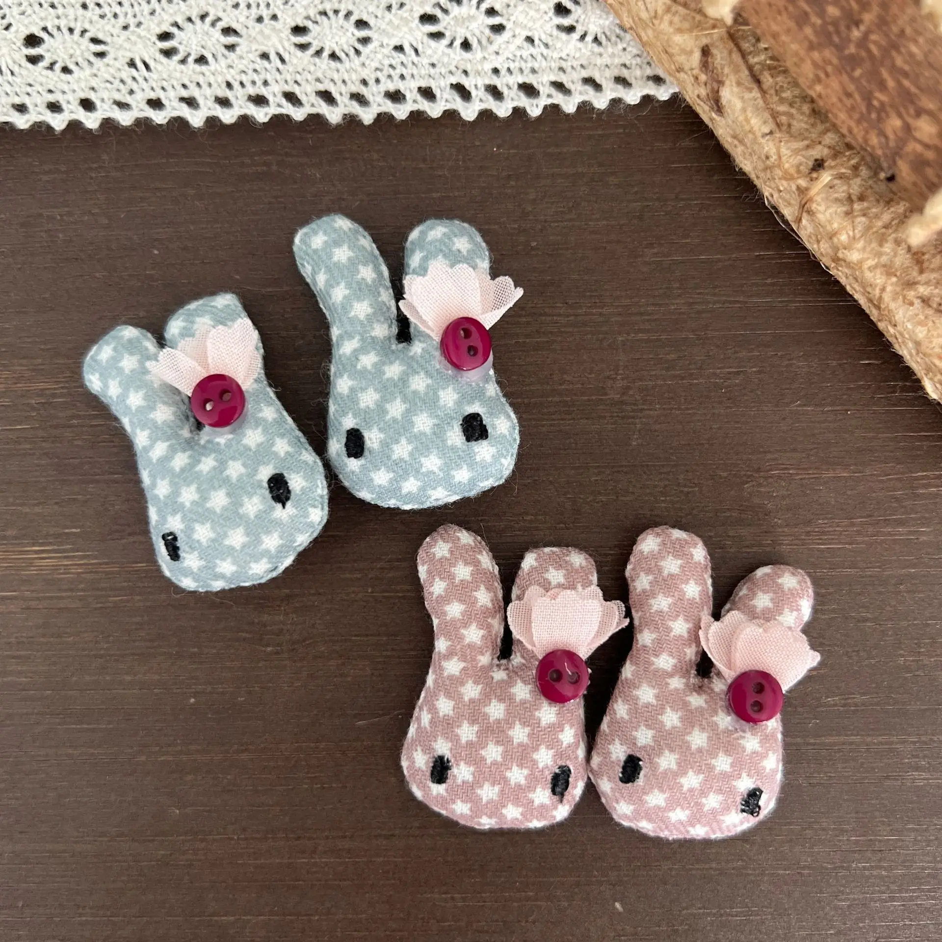 Cotton Filled Fabric Brooch Cute Japanese Cartoon Animal for DIY Embroidery Craft Semi Finished Premium Embellishment