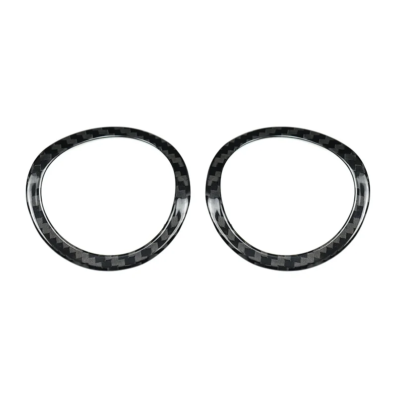 For FIAT 500 Real Dry Carbon Fiber Interior Black Defrost Air Vent Bezel Dashboard Decoration Modification Accessories