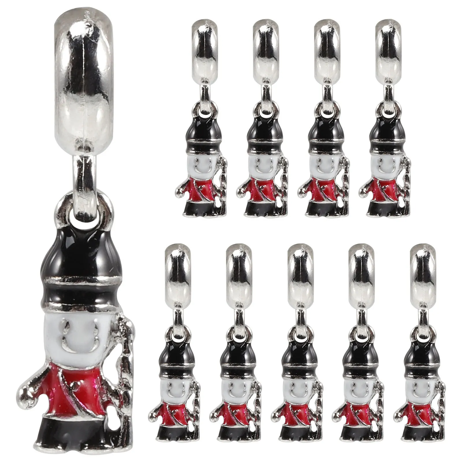 

10Pcs Nutcracker Charms DIY Pendant Jewelry Making Bracelets Necklaces Key Chains Bulk Metal Crafting Accessories