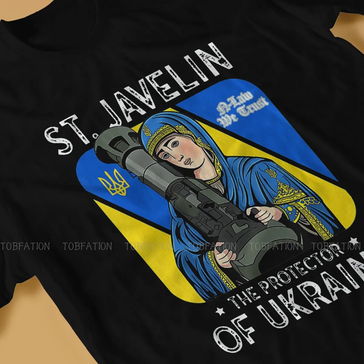 St Javelin Protector of Ukraine Tshirt New Arrival Graphic Men Classic Alternative Summer Men Streetwear Cotton Harajuku T Shirt