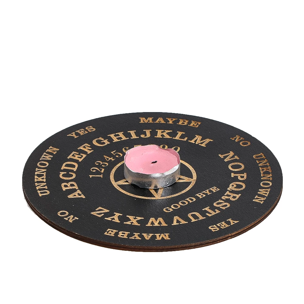 Psychic Gold Pentagram Interface Discs Alphabet Matrix Symbols Decorative Plates Quirky Desktop Accessories