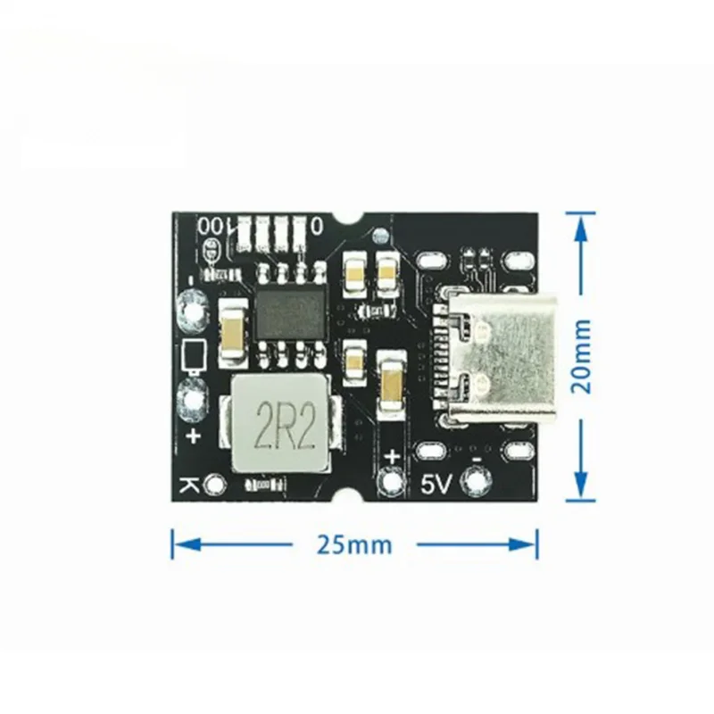 Módulo integrado de carga e descarga 5V2AC, bateria de lítio de alta precisão, tipo entrada compatível 4,2V