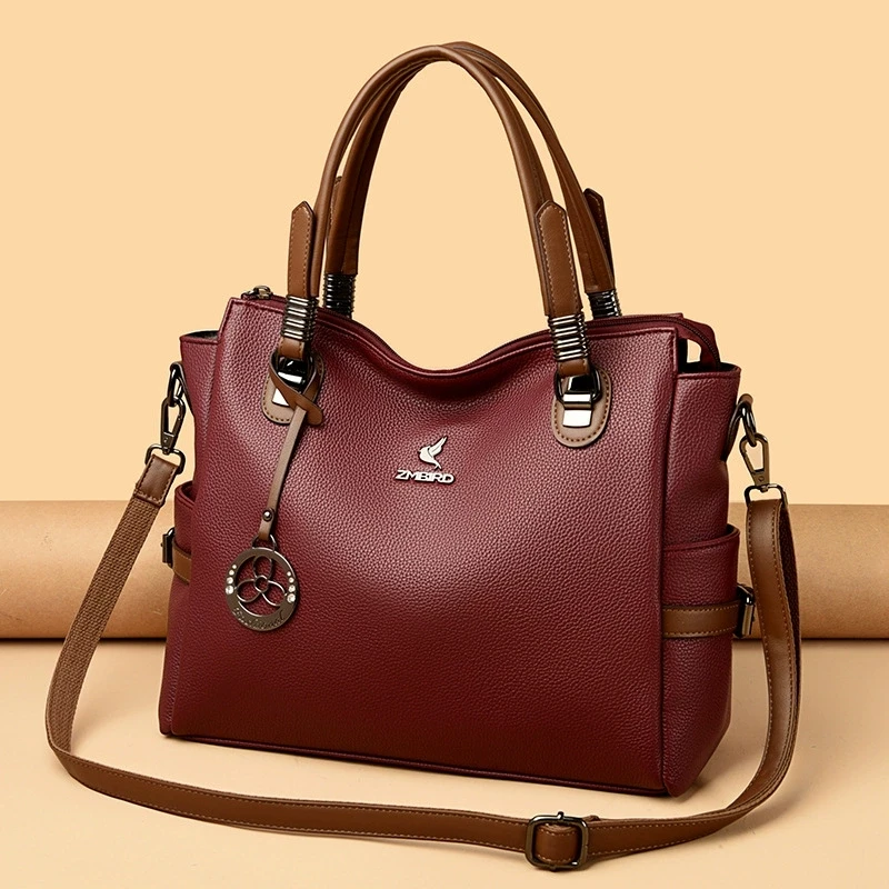 New Crossbody Bag Women's Single Shoulder Bag Women's Large Capacity Middle aged Fashion Mom Bag