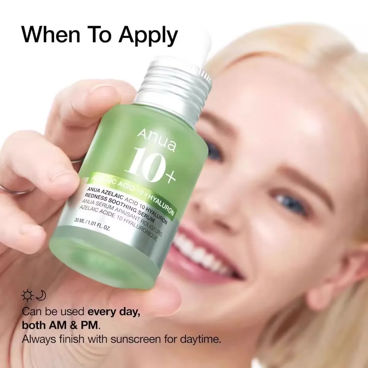 Korean Azelaic Acid 10 Hyaluron Redness Soothing Serum 30ml Lightweight & Hydrating Care, Hyaluronic Acid