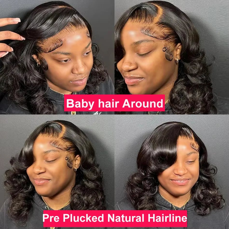 Body Loose Wave Human Hair Wigs for Black Women Natural Color 13x4 HD Lace Frontal 210% Density Brazilian Fumi Human Hair Wigs image 6