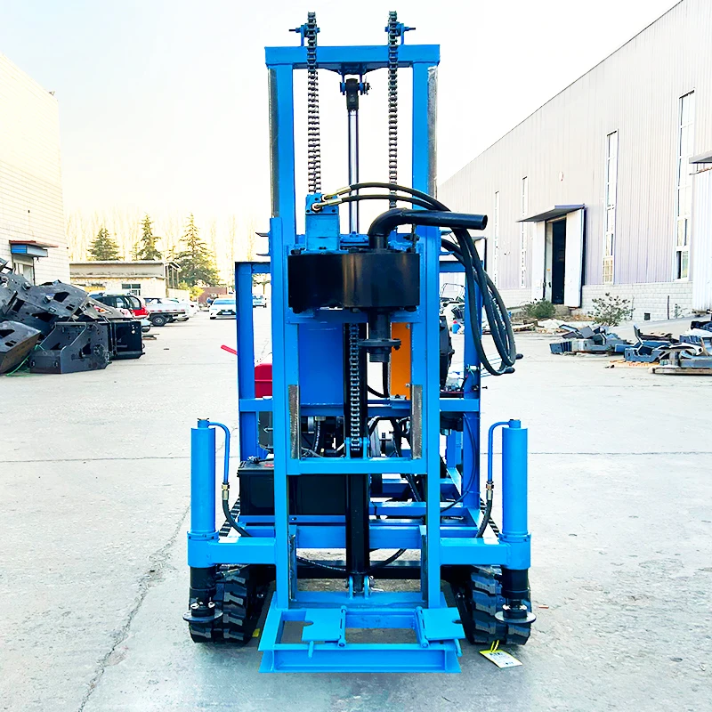 تخصيص الزاحف الهيدروليكي الحفر الدقيق 22hp الديزل 200 متر عمق جهاز حفر آبار المياه #1