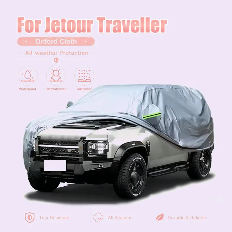 

For Jetour Traveller Full Car Cover Reflective Strips Waterproof Snowproof Dustproof UV Protection Exterior Accessories