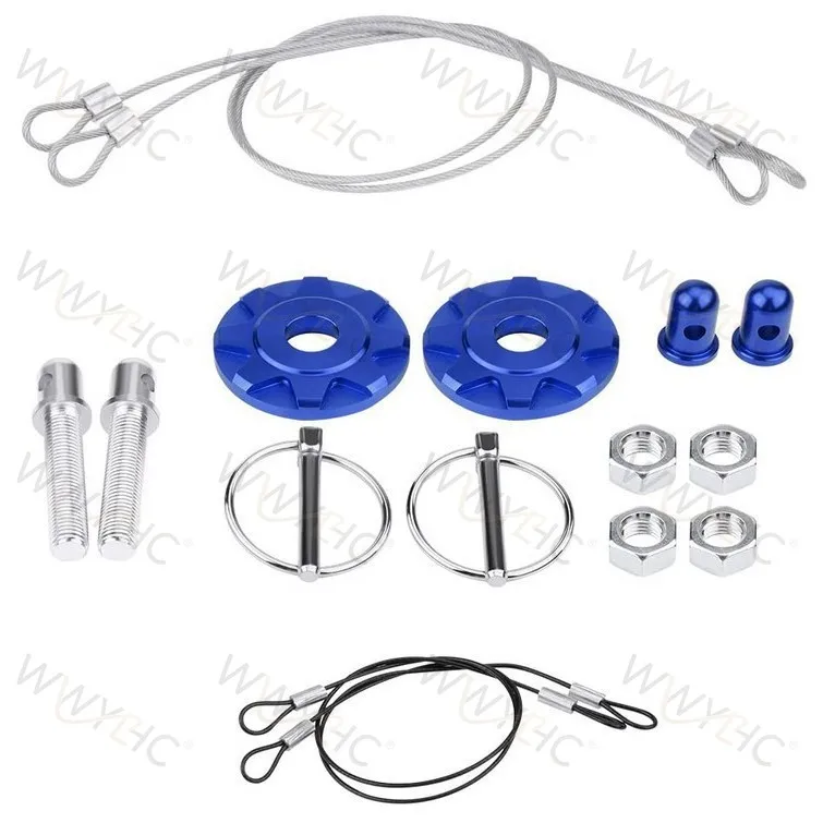 Suitable for Car Hood Lock Complete Set of Accessories with Anti Loss Steel Wire Rope
