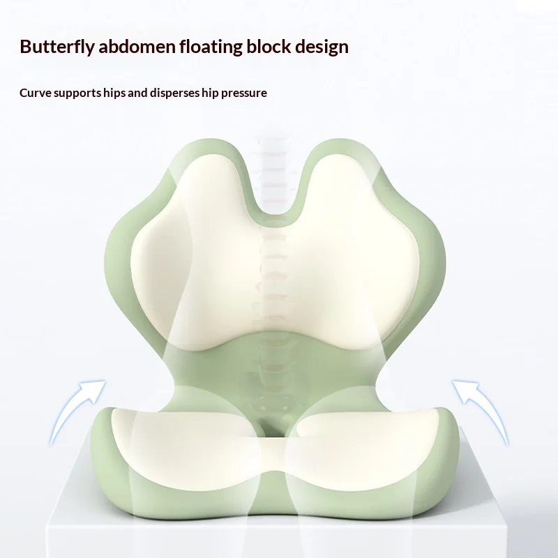 Memory Foam L-Shaped Integrated Car Seat Cushion with Lumbar Support Sitting Pillow for Car Truck Desk Gaming Chair