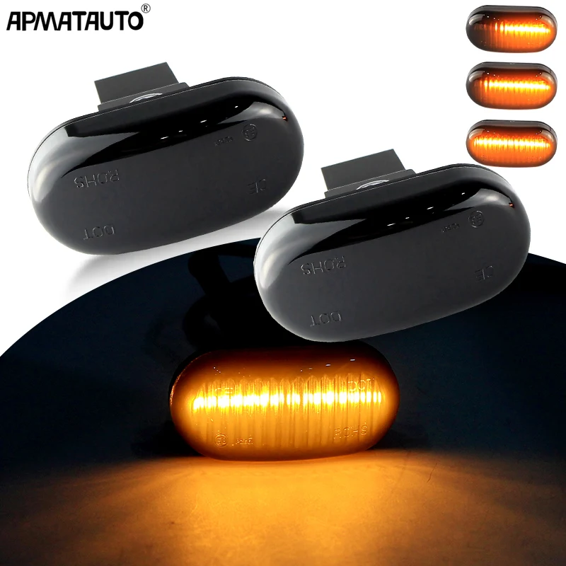 2PCS For Suzuki Grand Vitara XL-7 IgnisJimny Wagon R+ For Opel Led Dynamic Turn Signal Light Side Marker Fender Sequential Lamps