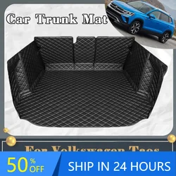 Car Trunk Mat For VW Volkswagen Taos 2020 2021 2022 2023 2024 Dirt-resistant Fully   Rear go Tray  Accessories