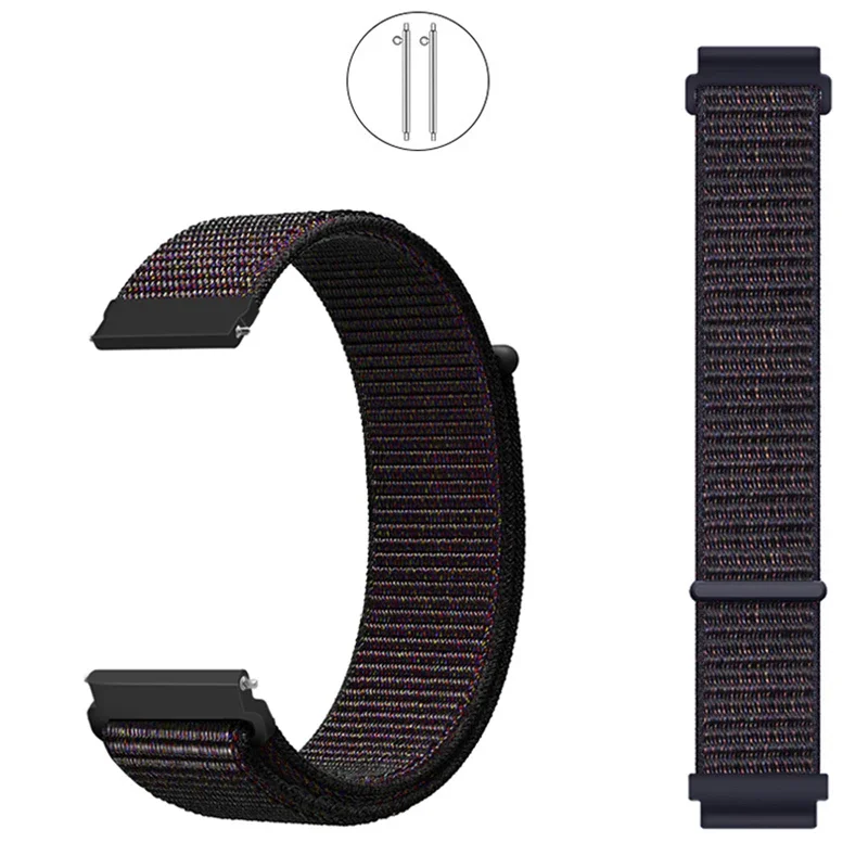 20mm/22mm Band For Amazfit GTS 4//2/2e/3/GTS2 Mini/GTR 4/3/Pro/GTR2/47mm/stratos Nylon Loop Watch Bracelet Amazfit bip strap