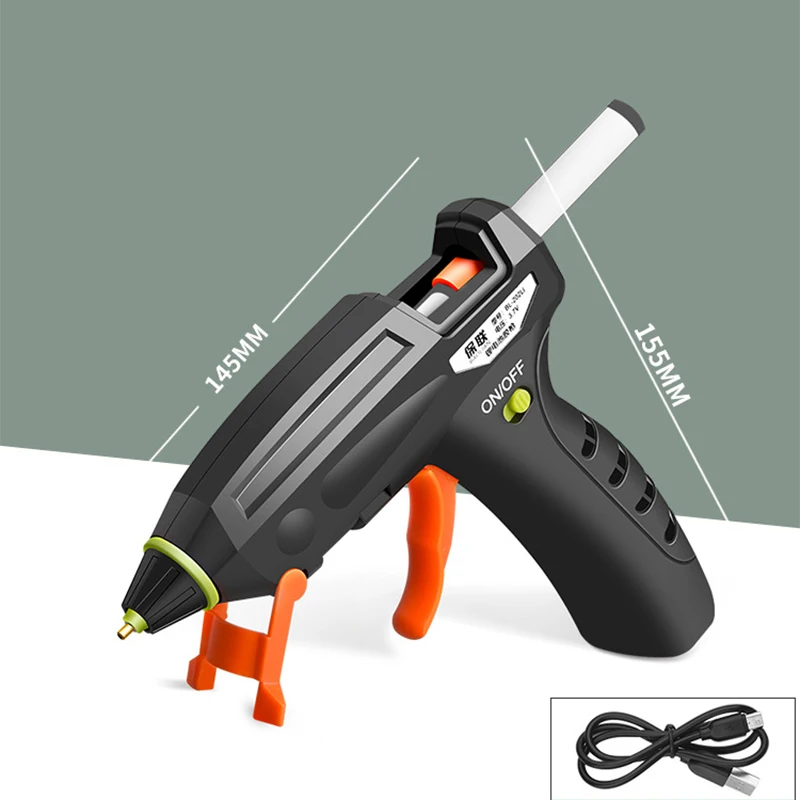 DC3.7V Cordless Hot Melt Glue Gun 7x200mm Glue Sticks USB Rechargeable Wireless LI-Battery Glue Gun Repair Tool Home DIY Gift