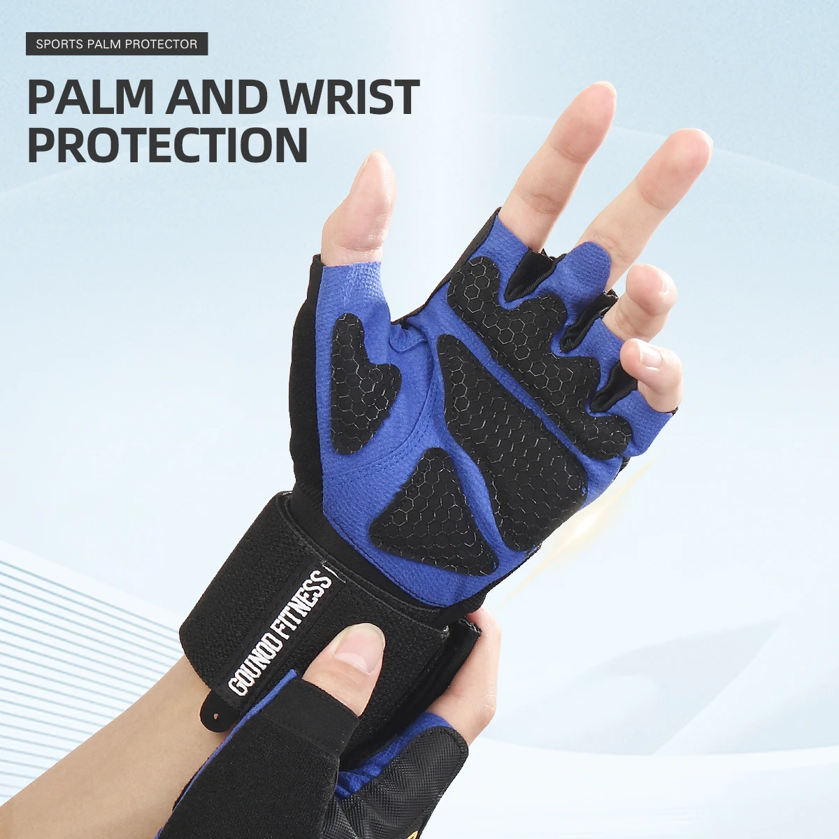 

GOUNOD Fitness Sports Gloves Non-slip Wear-resistant Breathable Half-finger Gloves Barbell Equipment Weightlifting Wristri