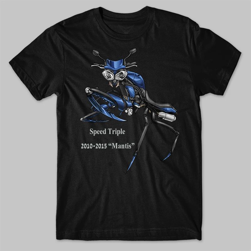 تي شيرت كلاسيكي مستوحى من سرعة الدراجات النارية ثلاثي السرعوف تي شيرت جديد 100% من القطن برقبة دائرية وأكمام قصيرة غير رسمية للرجال