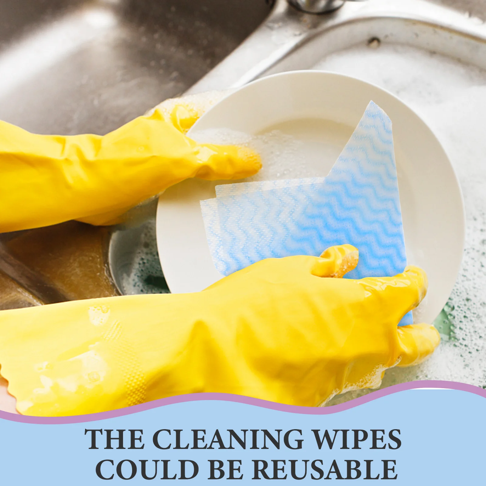 

80pcs Non Woven Cleaning Towel Dish Cloth Kitchen Absorbent Reusable Wiping Rags Cloth Environmental Health Multifunctional