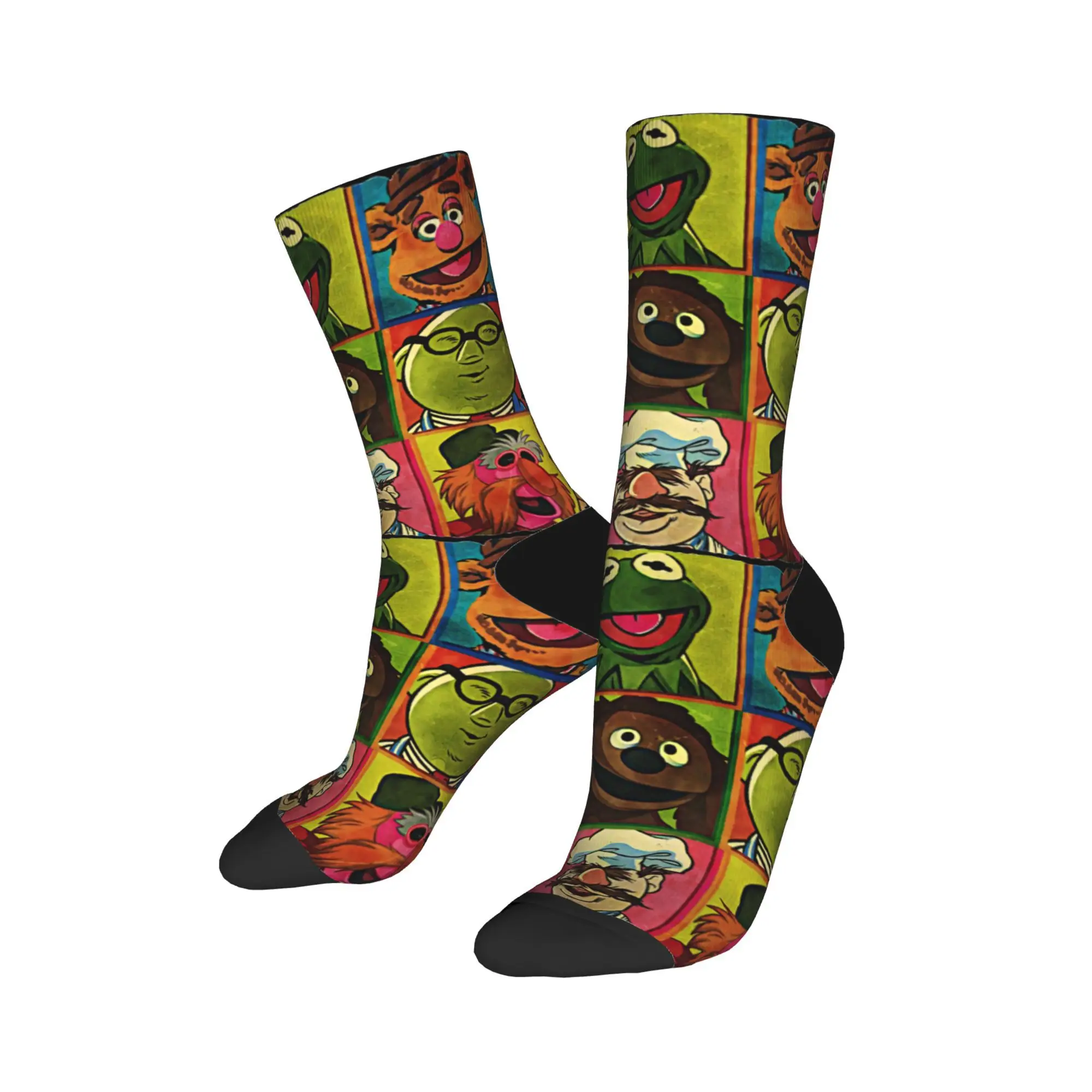 Cool SWEDISH CHEF FAMILY VERT Muppet Show Football Socks Polyester Crew Socks for Women Men Non-slip