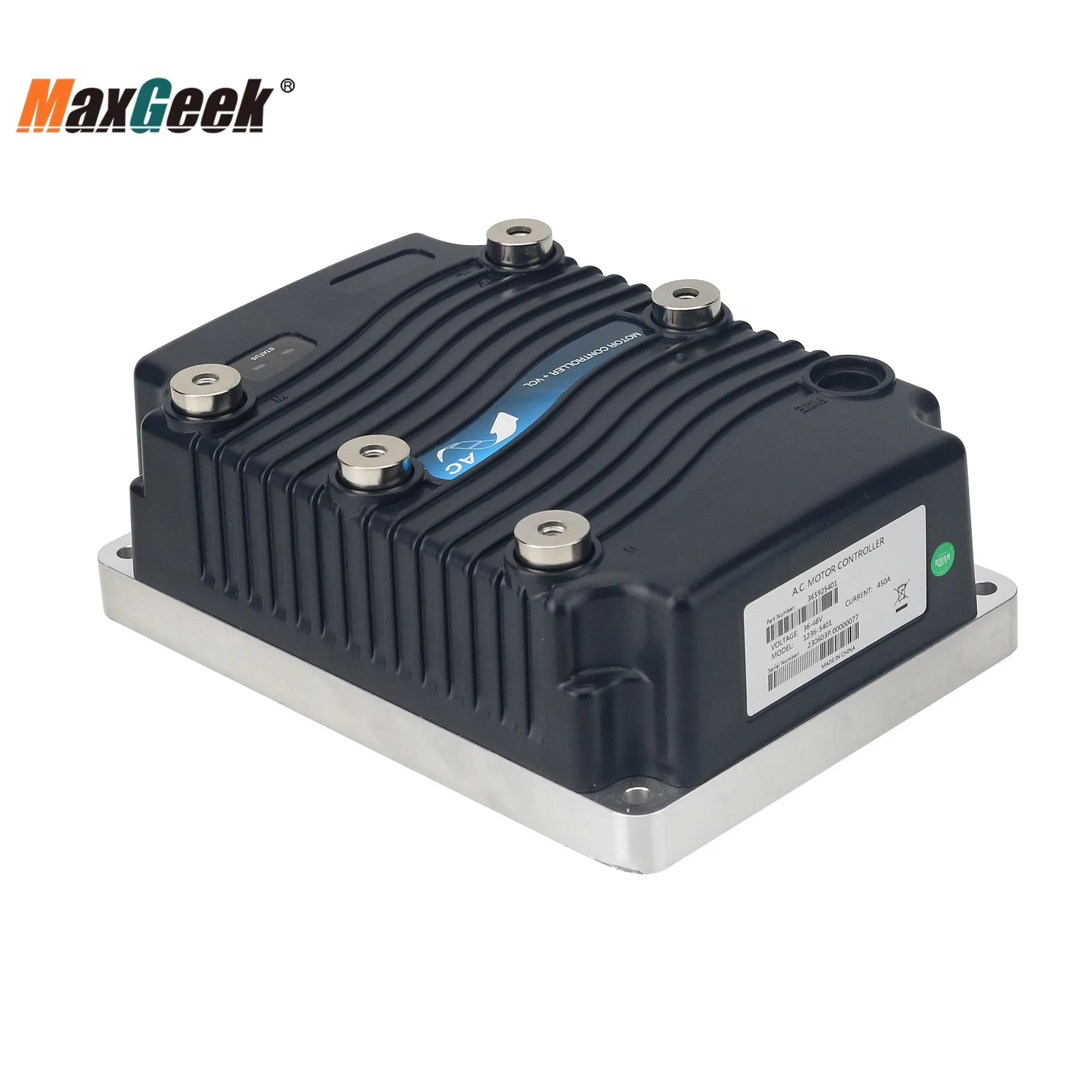 Maxgeek 1236-5401 Programmable AC Motor Controller 36-48V 450A High Power Motor Controller Replacement Curtis