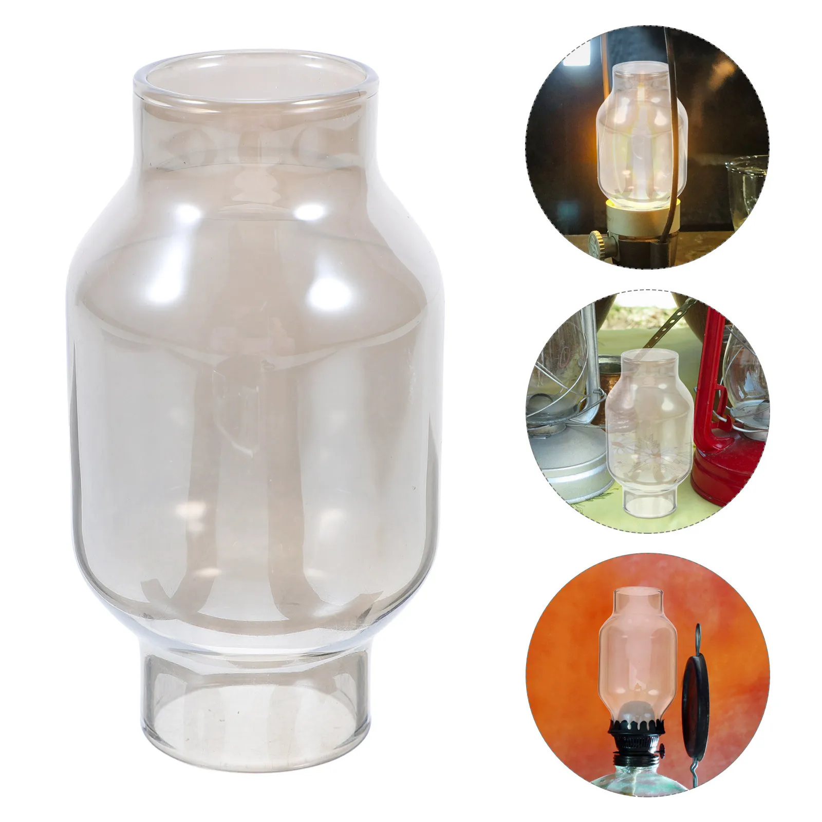 

Glass Camping Lamp Shade Heat Resistant Lightweight Portable Outdoor Garden Parties Soft Diffused Lighting Atmosphere Lampshade