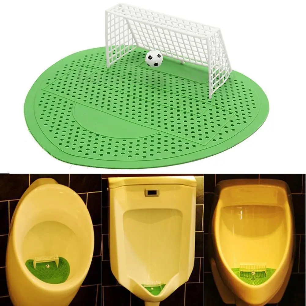 Goal Urinal Football Shooting Mat Urinal Men's Toilet Urinal Tool Leather Pad Deodorant Clean Aromatic Bathroom Cleaning Tool