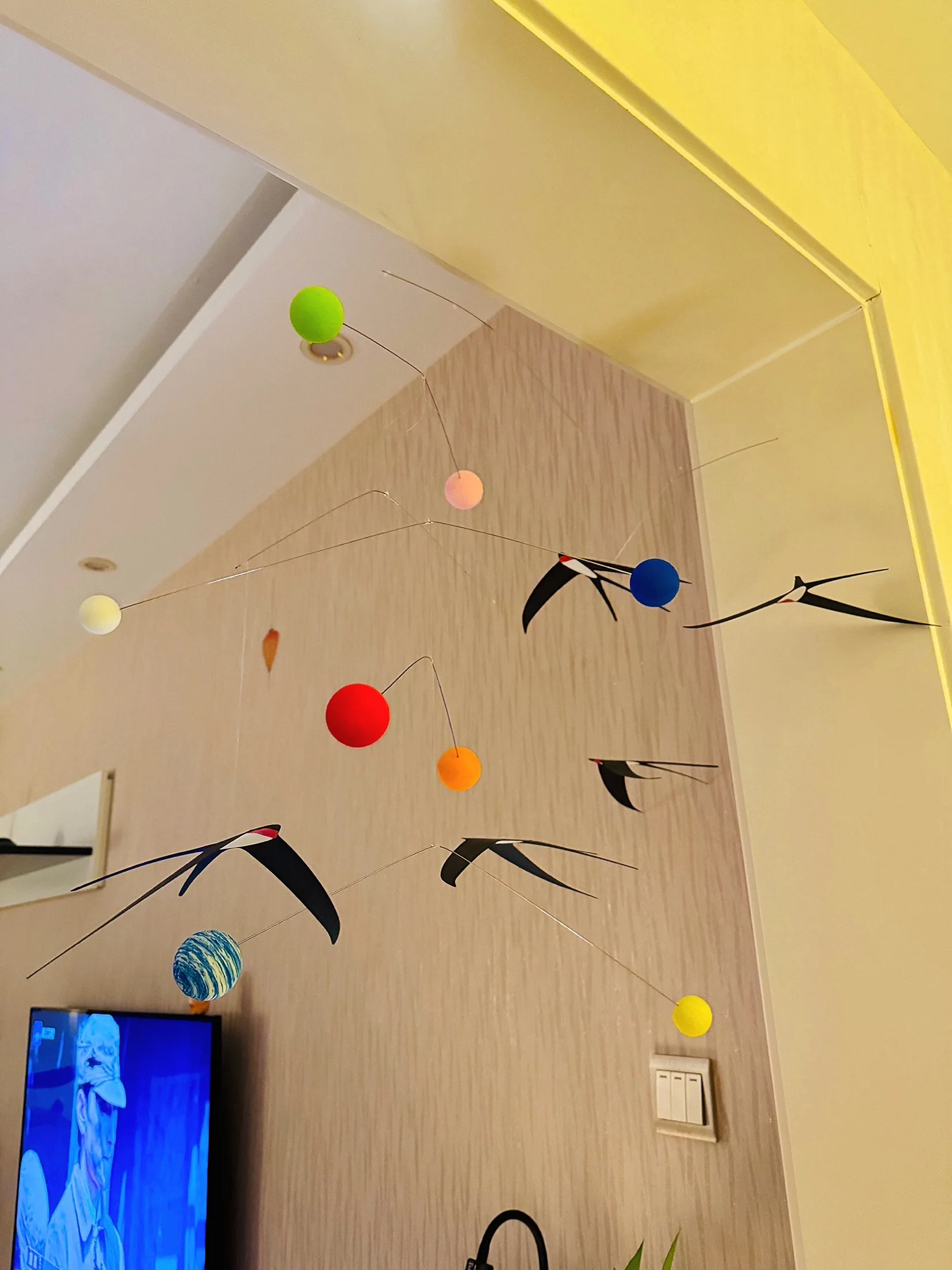 الانتهاء من تصميم الألوان المتناقضة الحديثة Normcore نمط التوازن الديناميكي قلادة DIY المواد حزمة متجر الملابس الديكور الجوي #6