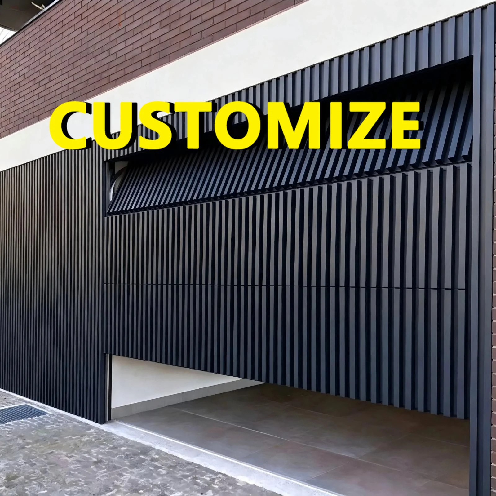 Any Size Custom Soft Start Stop Aluminum Garage Door Smooth Impact Free Run Remote Auto Lift Motor Protective Durable Entry Door