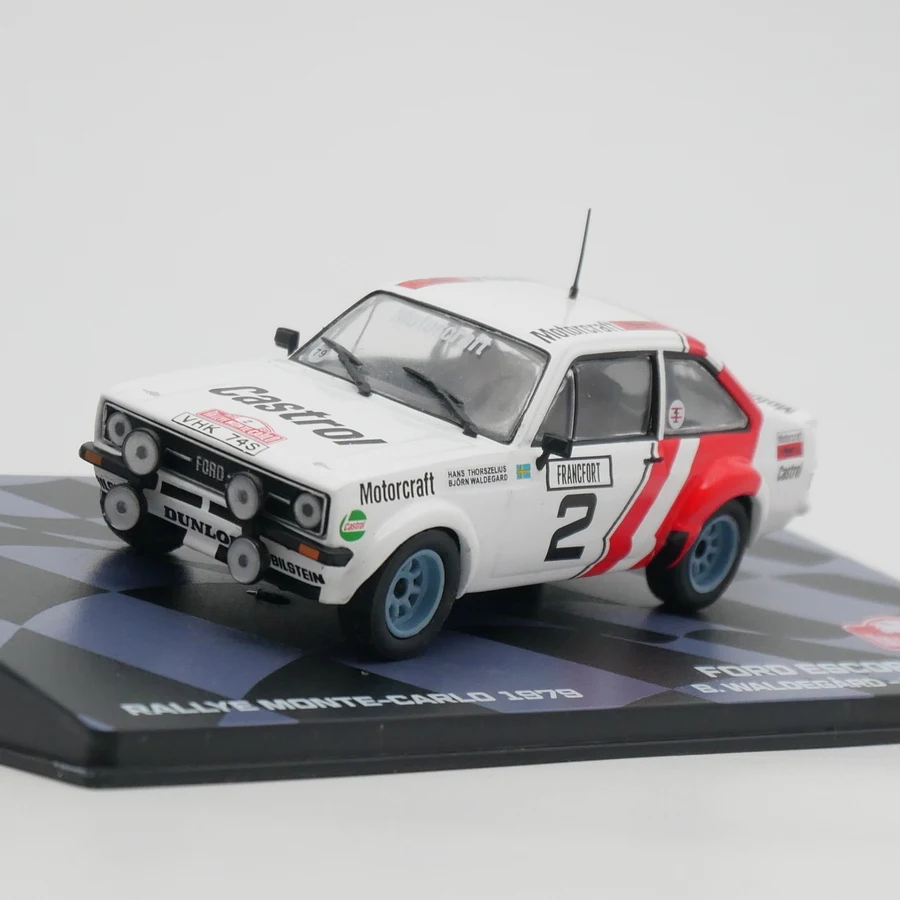 Diecast Ixo 1:43 Scale Ford Escort RS1800 WRC 1979 Ford Forus Rally Car Alloy Car Model Collection Toy Gift Display Ornament