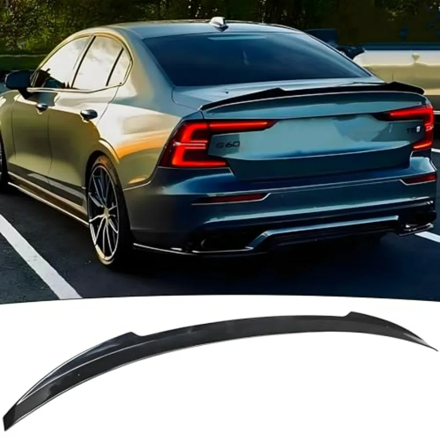 

Rear Trunk Spoiler Wing for Volvo S60 Sedan 2019-2025, Gloss Black ABS Plastic, V-Performance Sport Style Decklid Lip Exterior