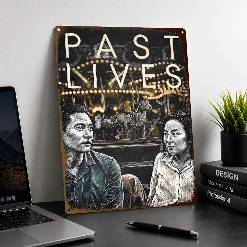 Past Lives Nightclub Conversation Printed Poster Customized Metal Sign Award Film Style Wall Art Appeals To Cinema Enthusiasts