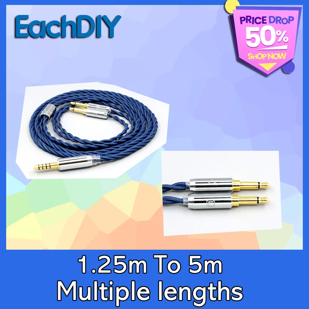 

OCC Graphene 99% Pure Silver Full Sleeved Earphone Cable For Denon AH-D7200 AH-D5200 AH-D9200 AH-D7100 AH-D600 LN008592