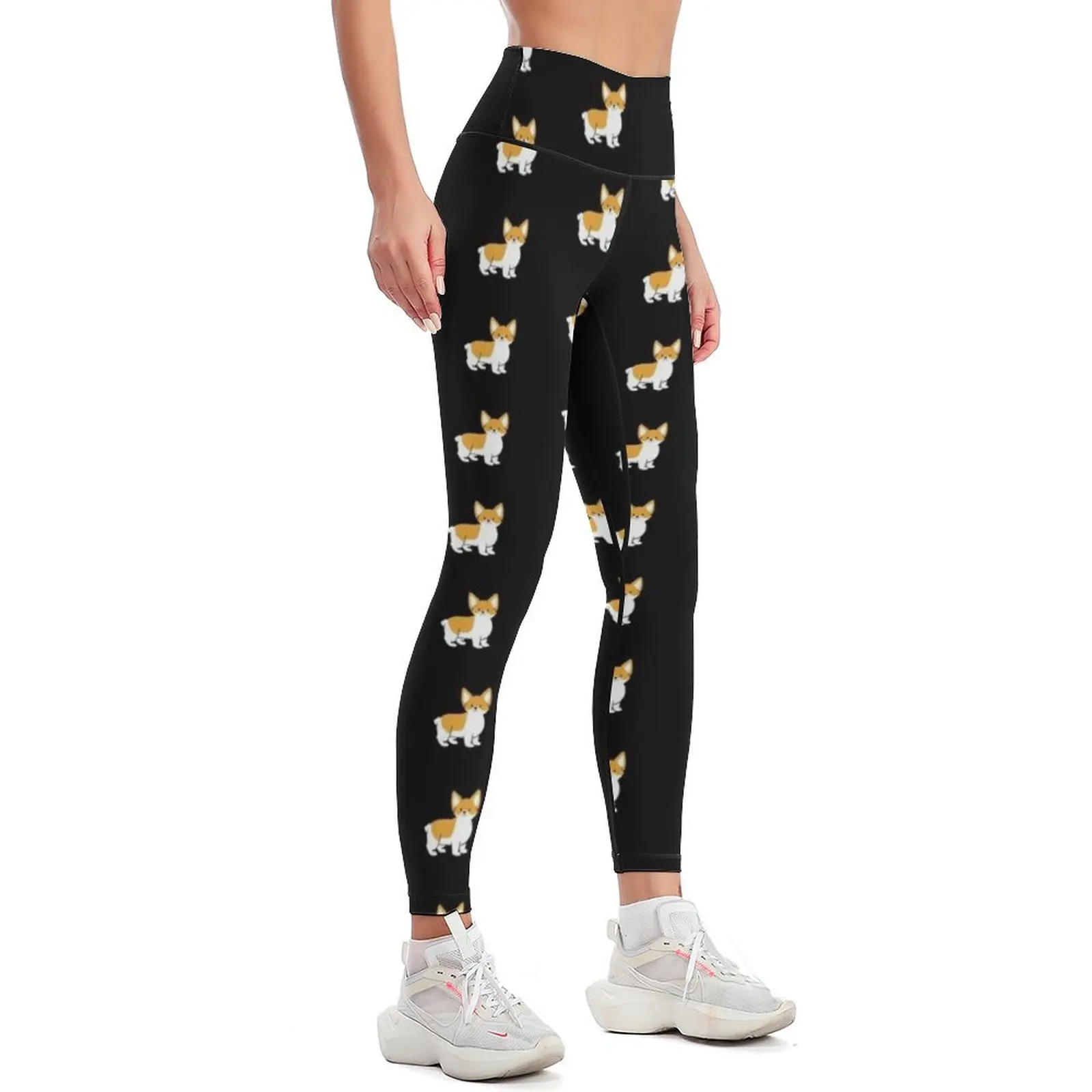 Skeeter the Corgi-Black Leggings for physical push up legging Womens Leggings