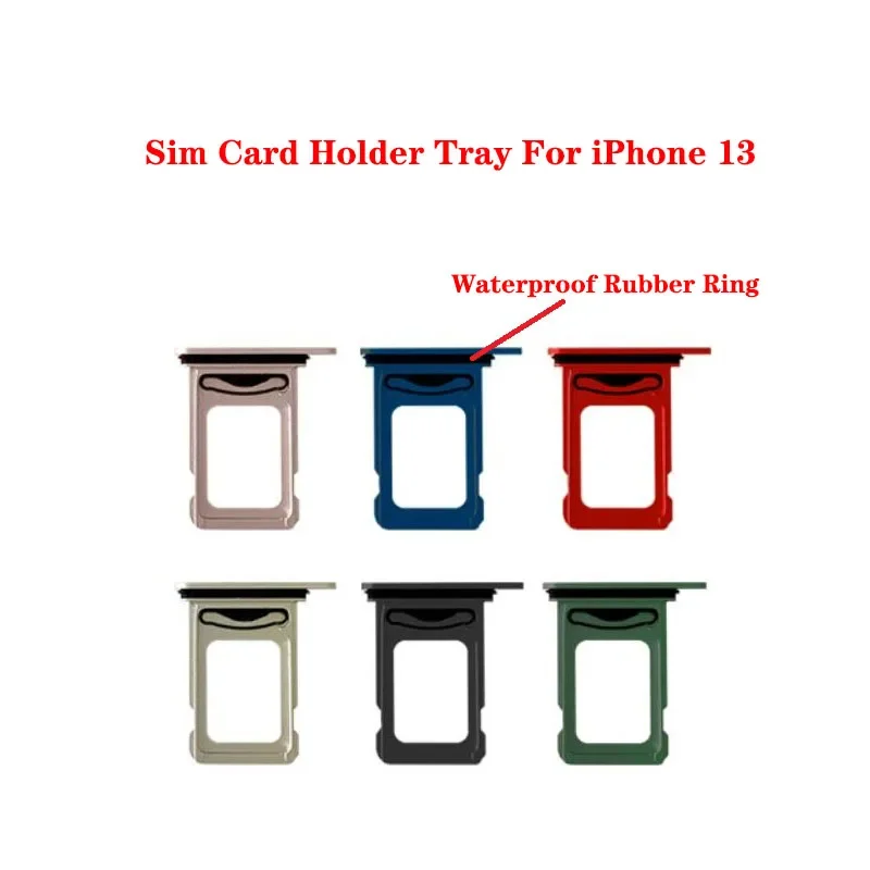 For iPhone 13 Dual Single Sim Card Tray Slot Holder Replacement Parts