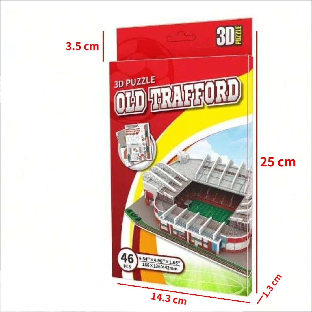 3D football field paper jigsaw puzzle Stadium building model，The Perfect Gift for Manchester United Fans