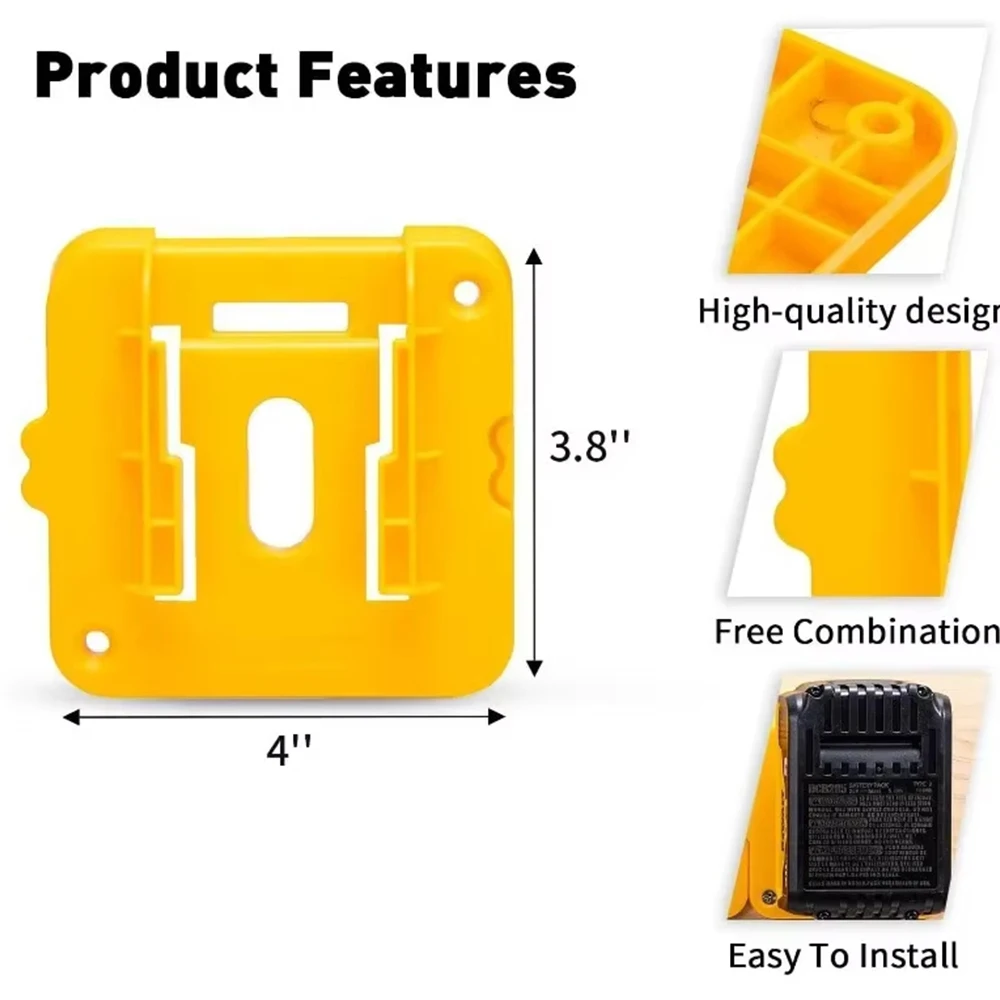 1-5PCS Battery Holder Battery Holder Compatible for Dewalt 14.4-18V Battery Mounts Dock for DCB200 DCB201 DCB202 （No Battery)