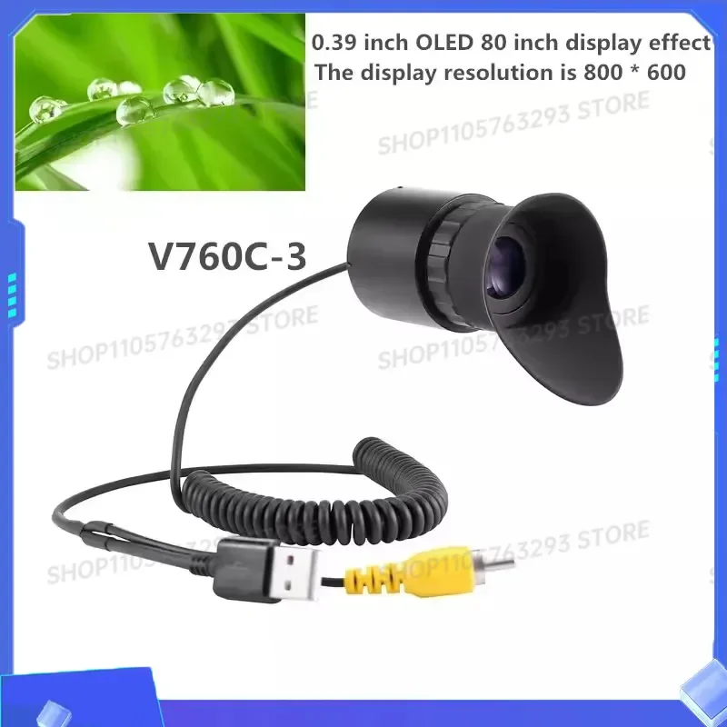 for V760C-3 OLED Display 1PC New Headmounted Large-screen Portable Eyepiece 0.39 Inch