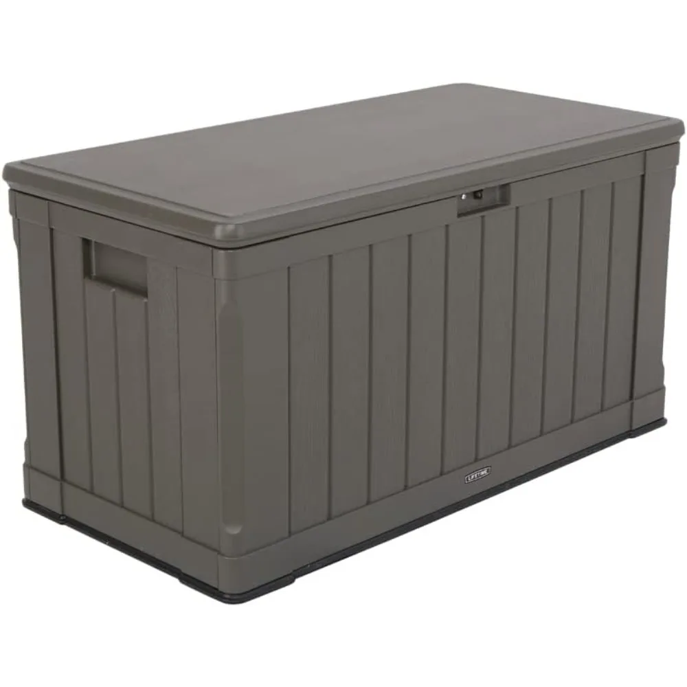 60089 Deck Storage Box, 116 gallon, brown