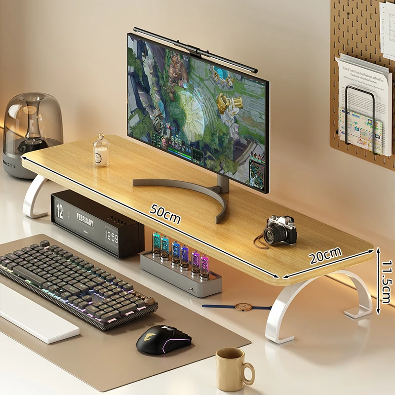 Space Saving Monitor Stand Riser Desktop Computer Desk Shelf Organizer Storage Rack Office Screen Holder Desk Stand