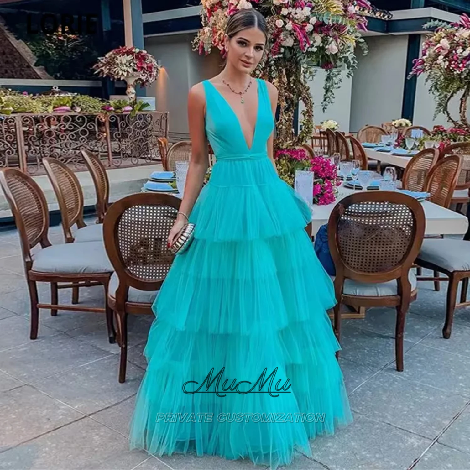 

MuMu Customized Prom Dresses Evening Dresses for Special Occasions Party Dress Blue long skirt Happy Sharon Evening Dresses