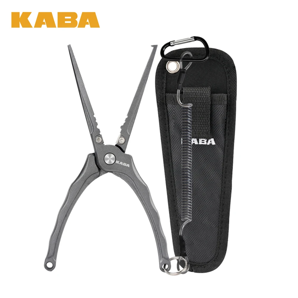 

KABA 8 inch Fishing Pliers multifunctional Remove Hook Split Rings High-quality Material Gray Silver Fishing Accessories