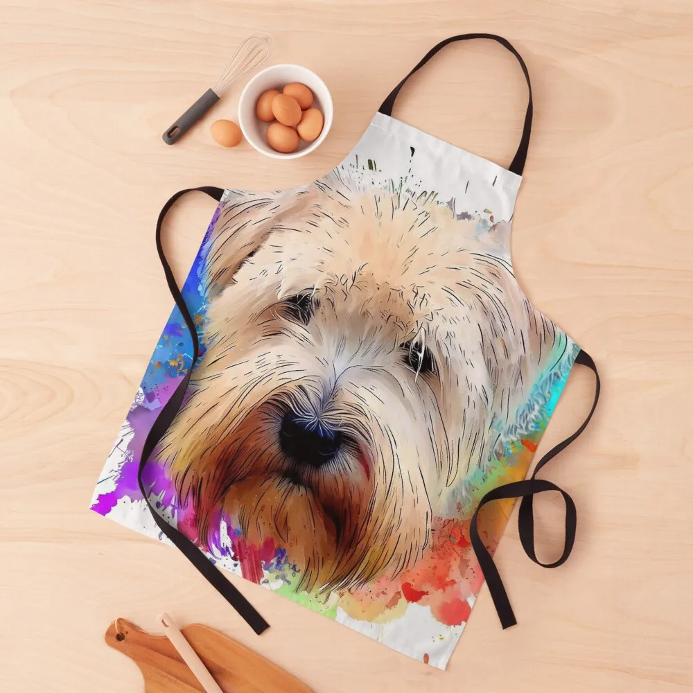 Soft-Coated Wheaten Terrier Dreams Splash Art Apron Kitchen And Household Goods Cooking kitchen utensil Apron