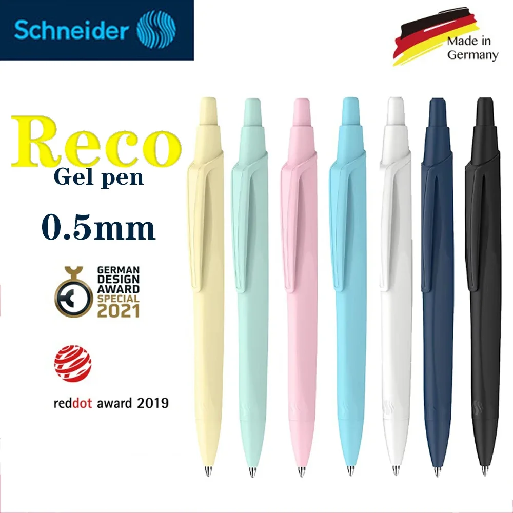 1PC German Schneider Reco Gel Pen Student Exam Quick-drying 0.5mm Bullet Tip Back To School Kawaii Stationery Supplies Cute Pen