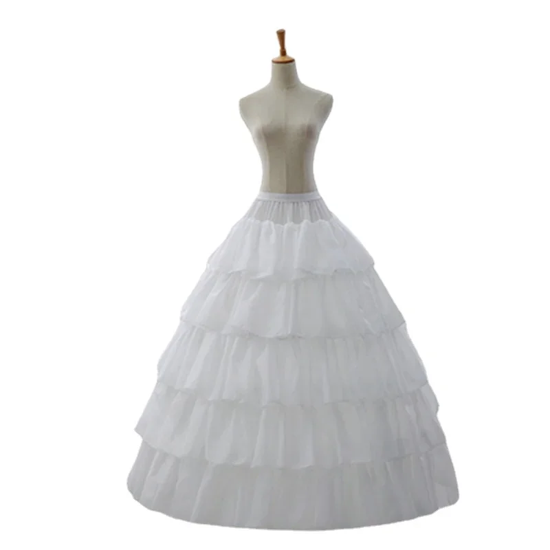 Nova noiva casamento petticoat daqi vestido de casamento saia quatro voltas importado folha de lótus cinto elástico