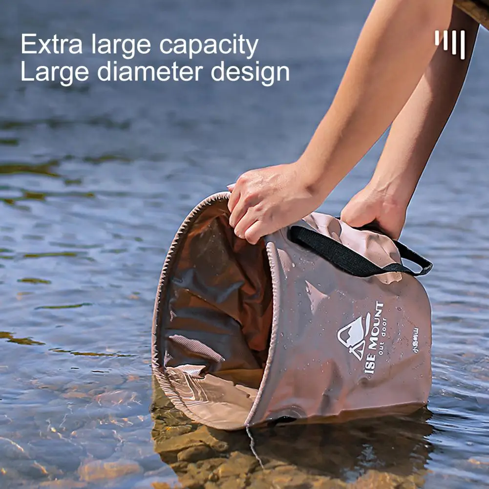 10/20L Folding Bucket Multifunctional High Capacity Self-standing Camping  Portable Round Storage Barrel Outdoor Supplies