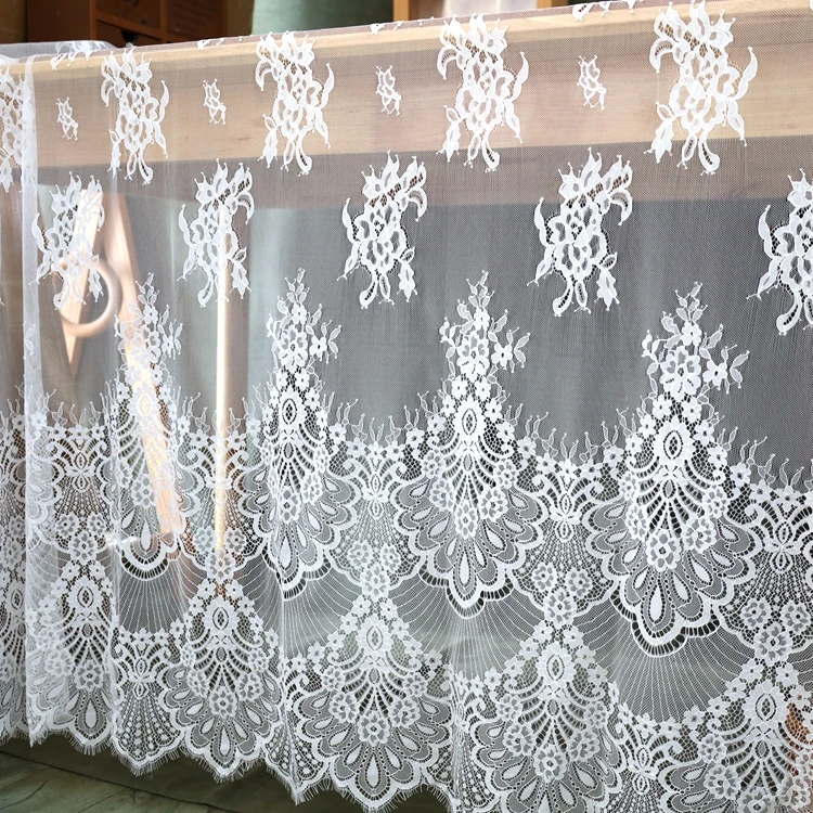 

This Is An Export Grade Exquisite Whisker Lace Fabric That Can Be Used for DIY Clothing, Curtains, and Wedding Decorations.