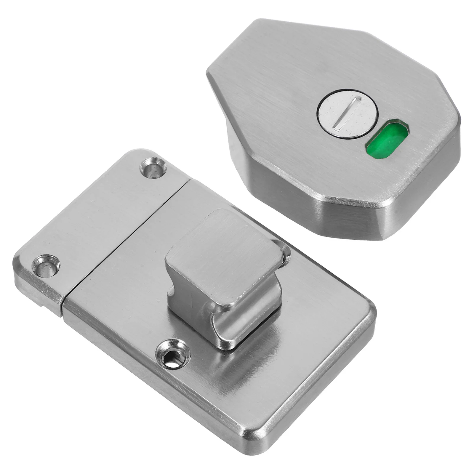 

Stainless Steel Bathroom Lock Occupied Vacant Indicator For Public Restroom Partition Door Latch Commercial Washroom