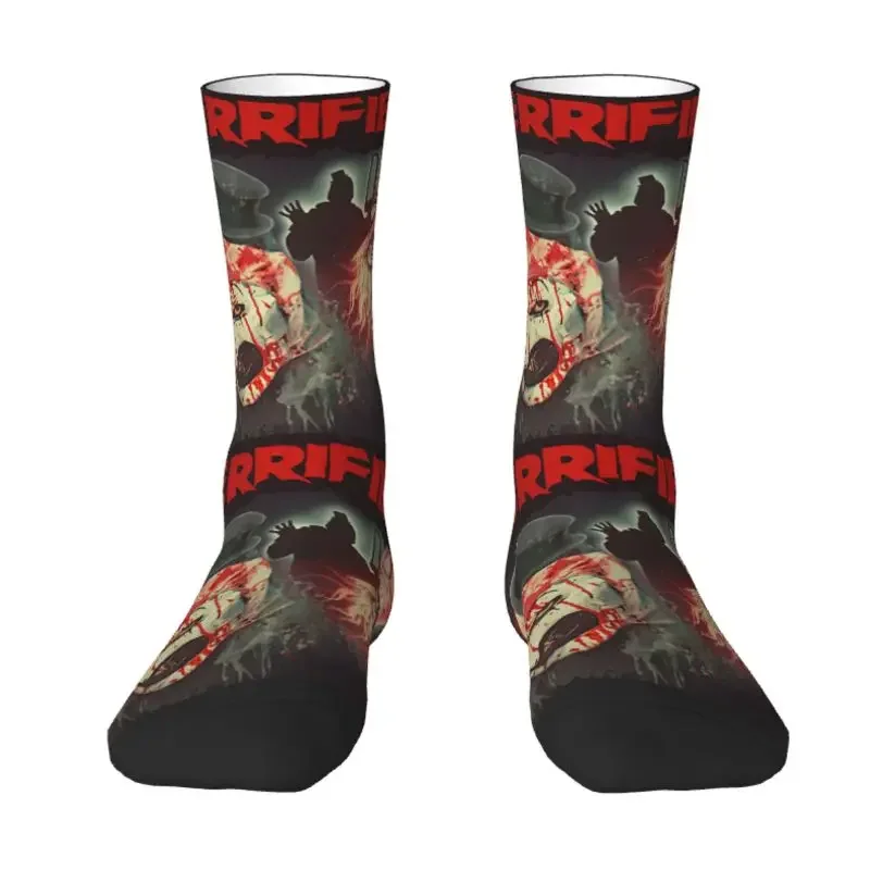 

Terrifier Movie Mens Crew Socks Unisex Novelty Halloween Horror Spring Summer Autumn Winter Dress Socks