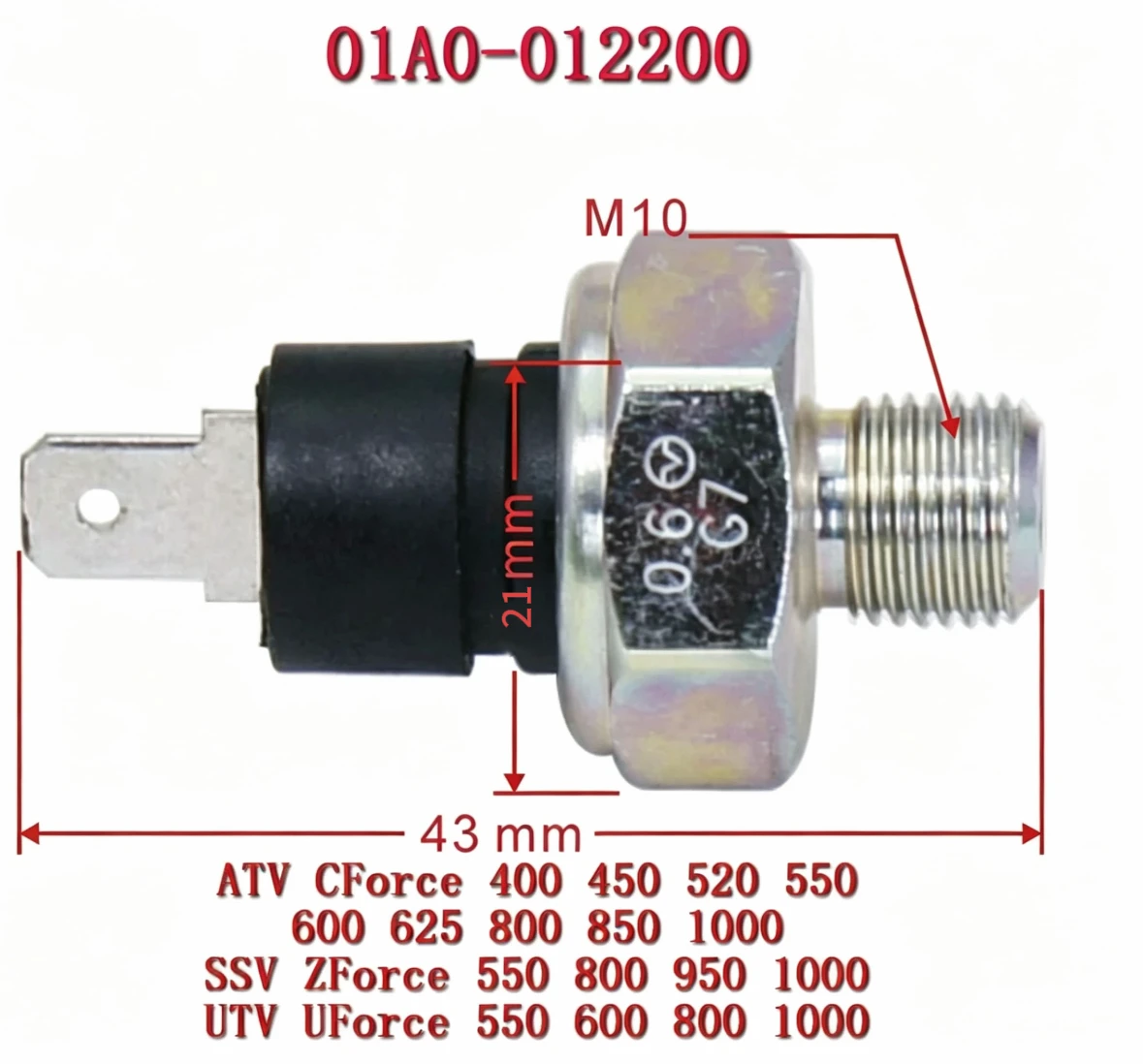 

Датчик давления масла 01A0-012200, подходит для CFMoto CForce ZForce UForce ATV UTV